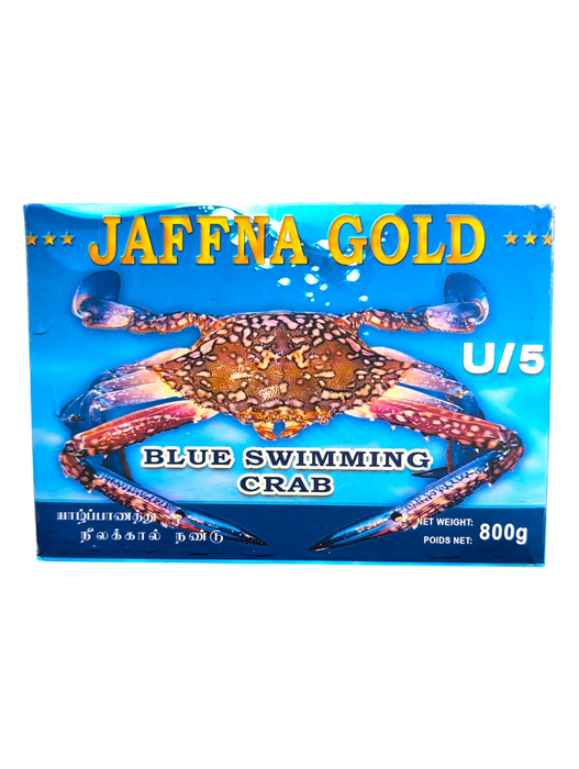 Jaffna Gold Blue Swimming Crab U/5 – 800g (1.8 lb) – Frozen ( NO Shipping)