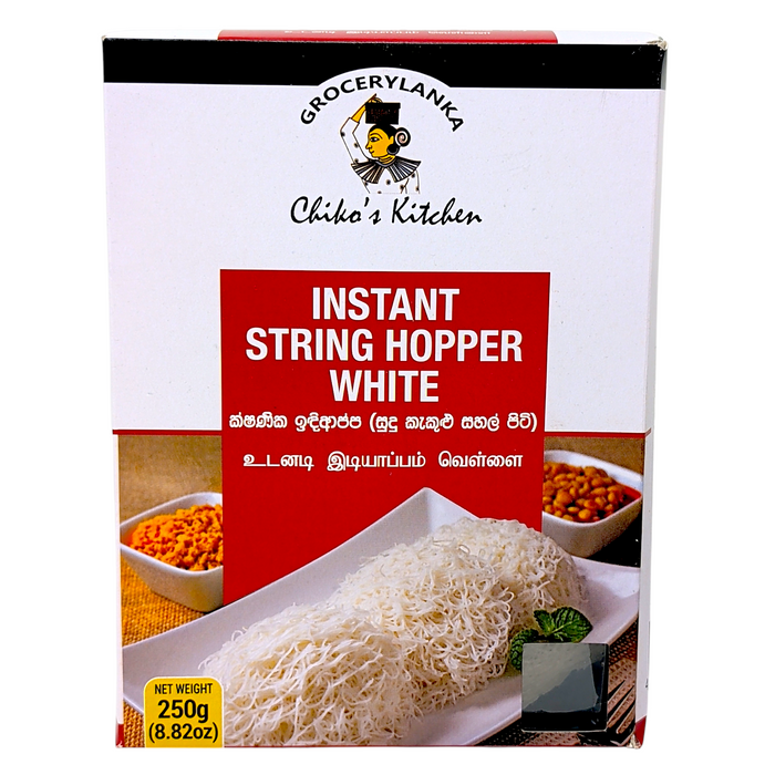 Chiko’s Kitchen Instant String Hoppers – White 250g (8.82 oz) | Grocerylanka
