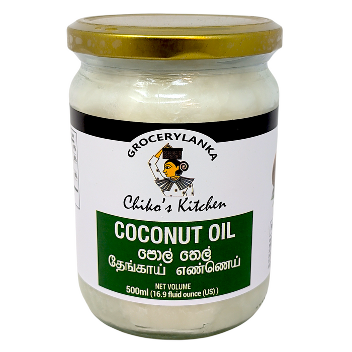 Chiko’s Kitchen Coconut Oil 500ml (16.9 fl oz) | Product of Sri Lanka