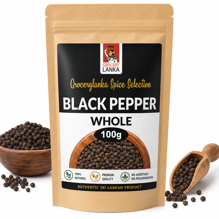 Grocerylanka Whole Black Pepper 100g (3.5 oz) – Product of Sri Lanka
