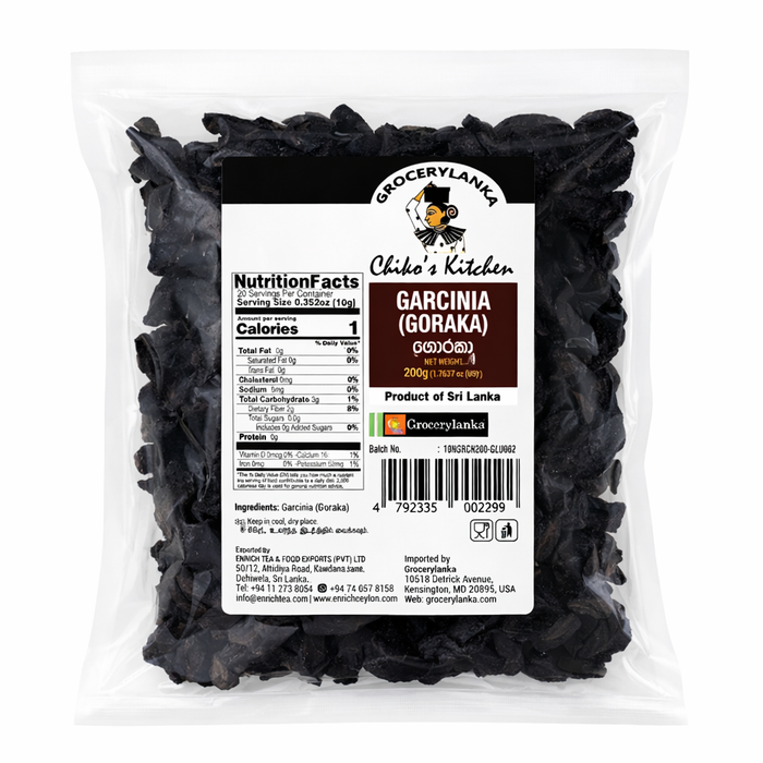 Chiko’s Kitchen Dried Goraka (Garcinia)200g (7.05 oz) | Grocerylanka