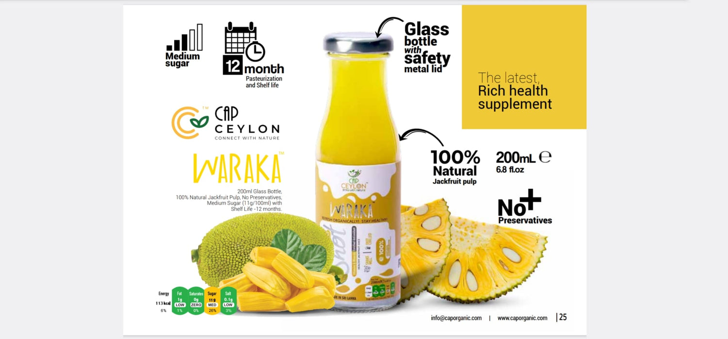 Waraka Jackfruit Shot 200ml | Cap Ceylon