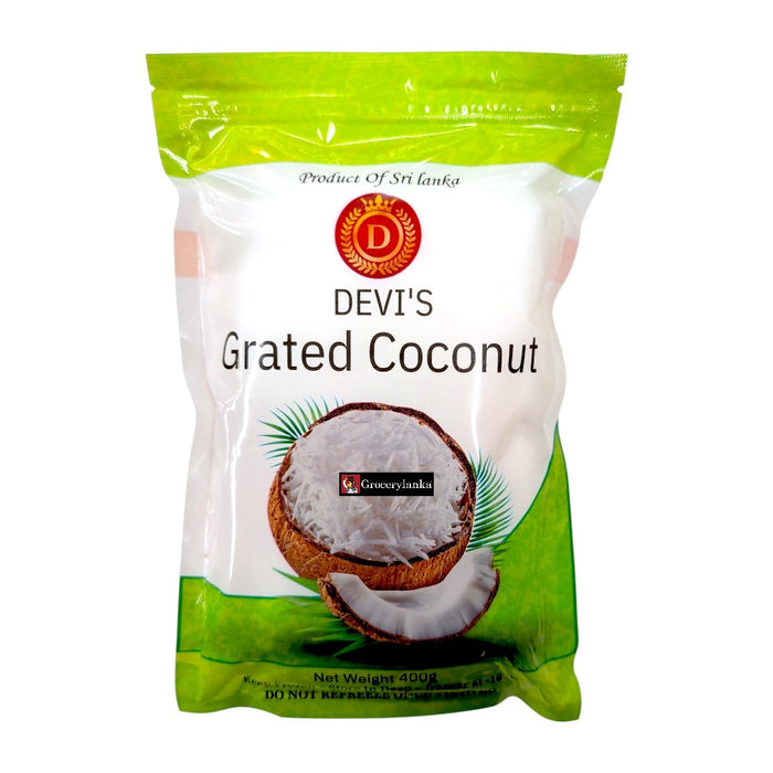 Devi Grated Coconut 400g (14.1 oz) - Product of Sri Lanka - Frozen (In-Store Pickup Only / Please order a separate Frozen Shipping Kit in order to ship this item*)