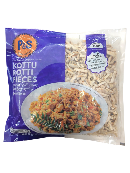 P&S Kottu Rotti Pieces 453g (1.0 lb) Small pack  - Frozen (In-Store Pickup Only / Please order a separate Frozen Shipping Kit in order to ship this item*)