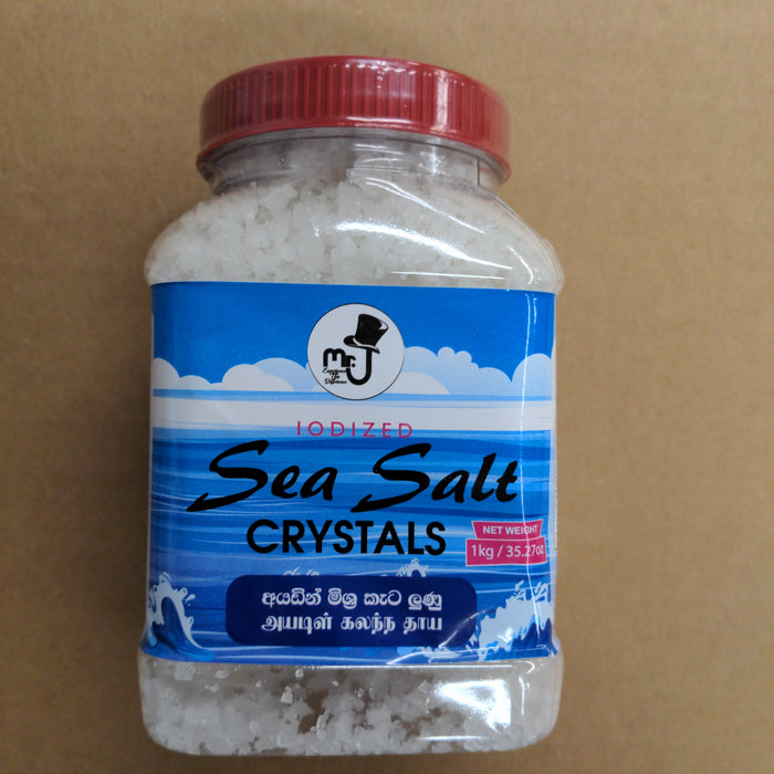 Mr j Crystal Sea Salt 1kg (Large Pack)