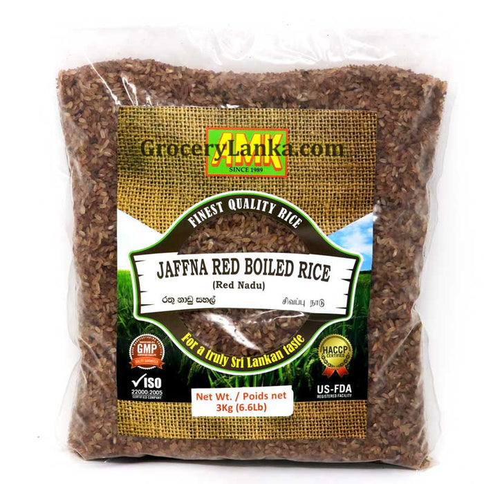 AMK Jaffna Red Boiled Rice 3kg (6.6lb)