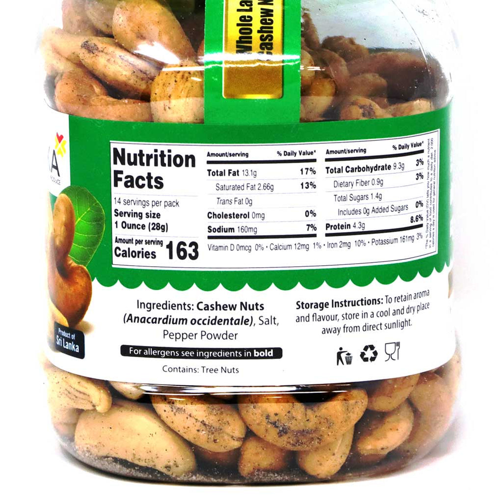 Asoka Roasted Cashew 400g Pepper (Product of Sri Lanka) — Grocerylanka