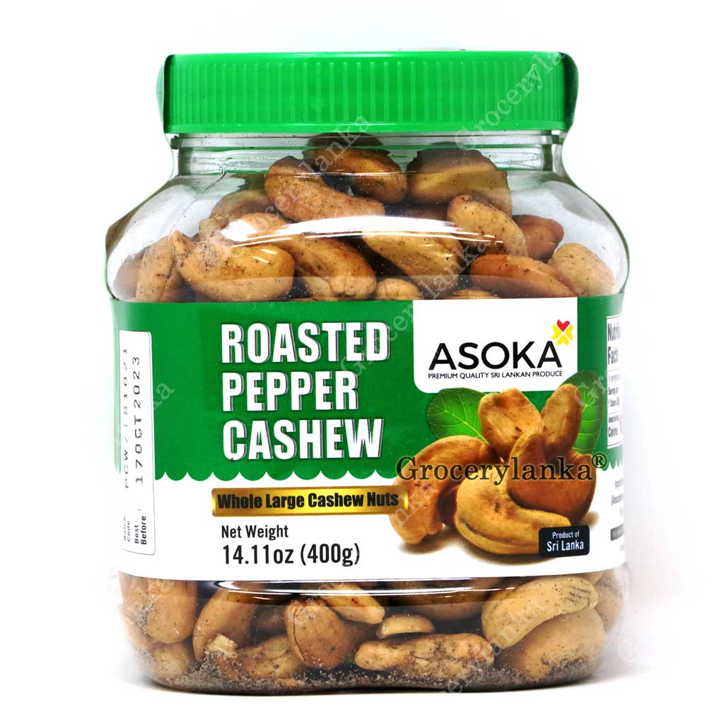 Asoka Roasted Cashew 400g Pepper (Product of Sri Lanka) — Grocerylanka