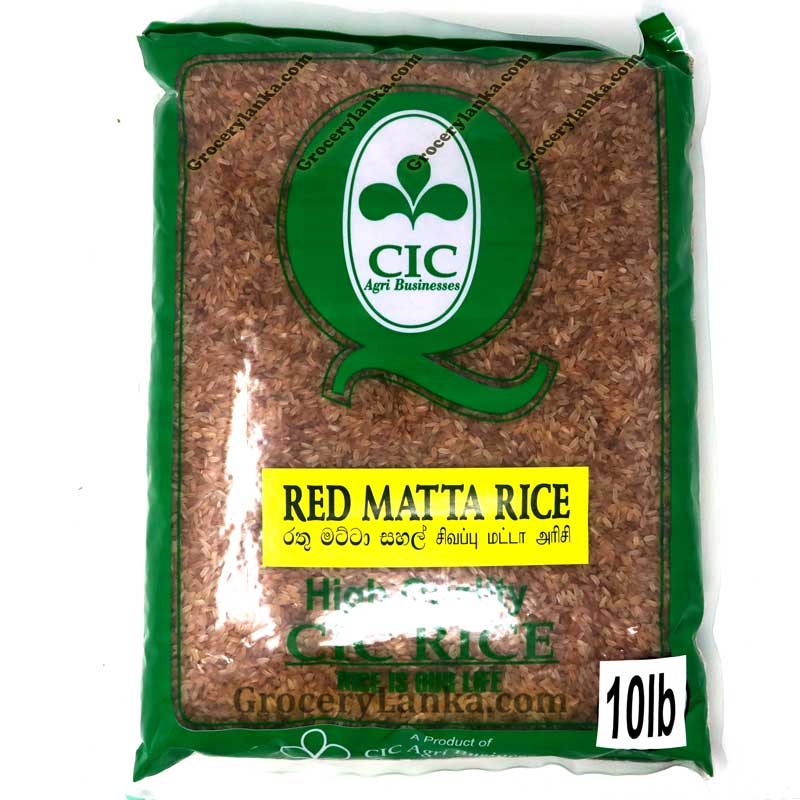 CIC Red Matta Boiled Rice 10lb – Sri Lankan Parboiled Red Rice ...