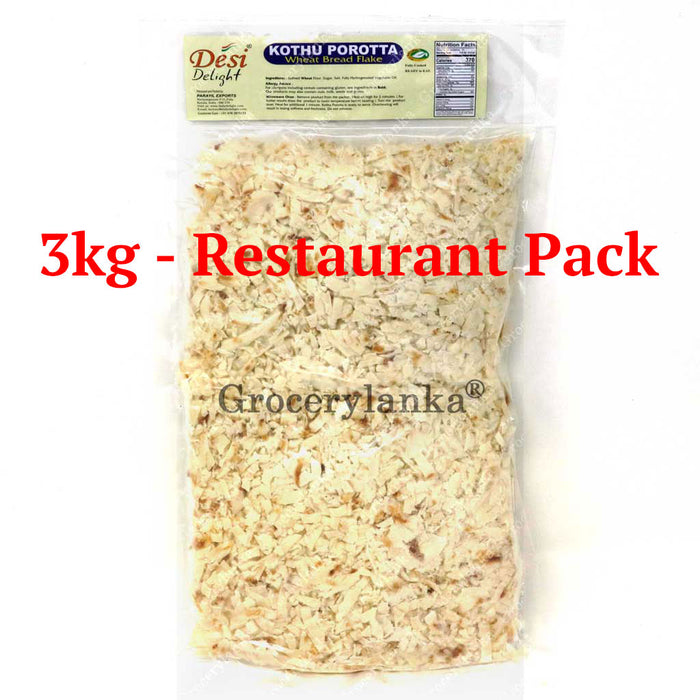 Daily Delight Frozen Kottu Parata (Cut Roti) 3kg (6.6lb) - Restaurant Pack - Frozen (In-Store Pickup Only / Please order a separate Frozen Shipping Kit in order to ship this item*)