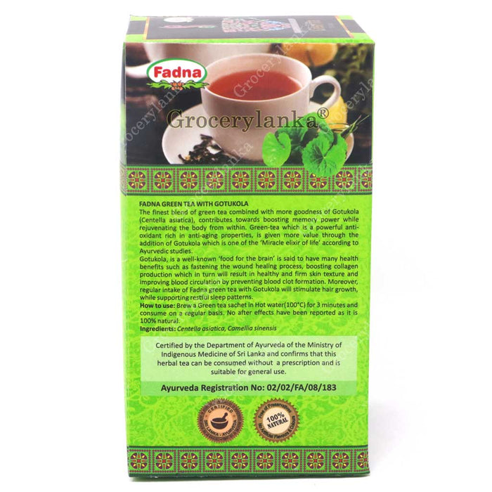Fadna Green Tea with Gotukola - 20 Tea Bags