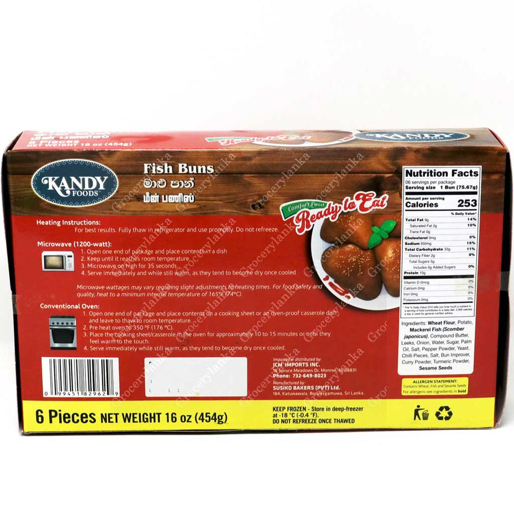 Kandy Foods Fish Buns 6Pcs - Frozen — Grocerylanka