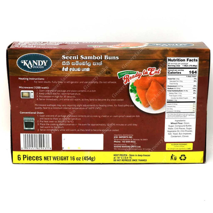 Kandy Foods Seeni Sambol Buns - Frozen (In-Store Pickup Only / Please order a separate Frozen Shipping Kit in order to ship this item*)