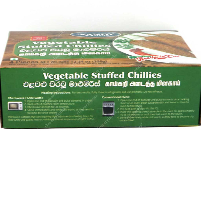 Kandy Foods Vegetable Stuffed Chillies - Frozen (In-Store Pickup Only / Please order a separate Frozen Shipping Kit in order to ship this item*)