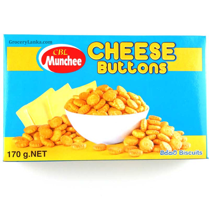 Munchee Cheese Buttons 170g (6.0 oz) Box