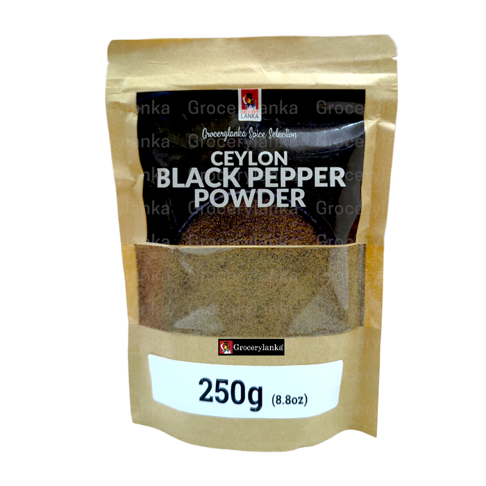 Grocerylanka Black Pepper Powder 250g| 100%  Authentic Sri Lankan Product