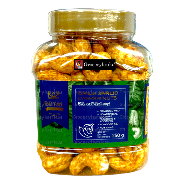 Royal Cashews - Chilli Garlic Cashew Nuts  250g