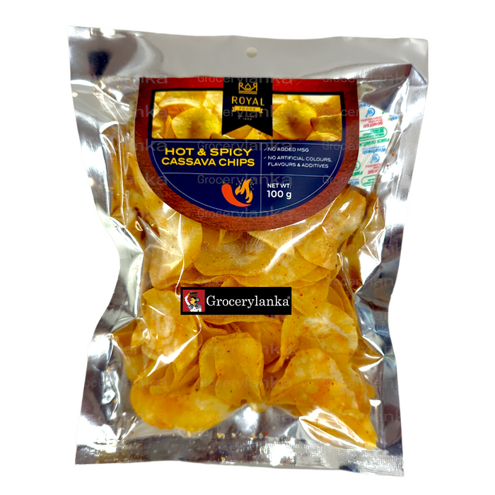 Royal Cashews -Hot & Spicy Cassava Chips 100g