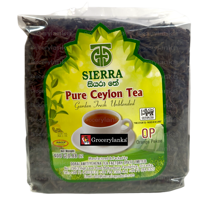 Sierra Pure Ceylon Tea 400g - Orange Pekoe — Grocerylanka