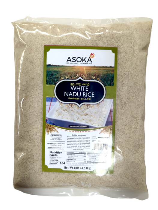 Asoka White Nadu Rice 10lb — Grocerylanka