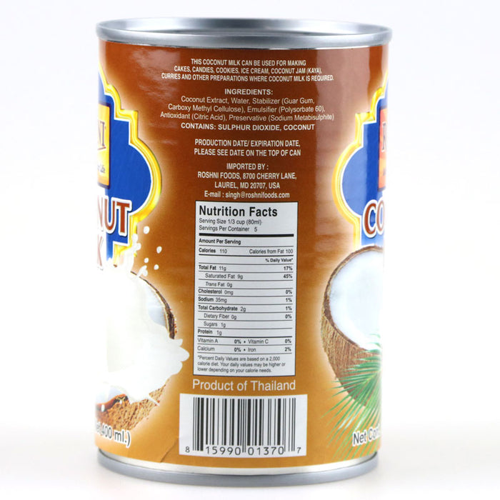 Roshni Coconut Milk 400g Can | Product of Thailand