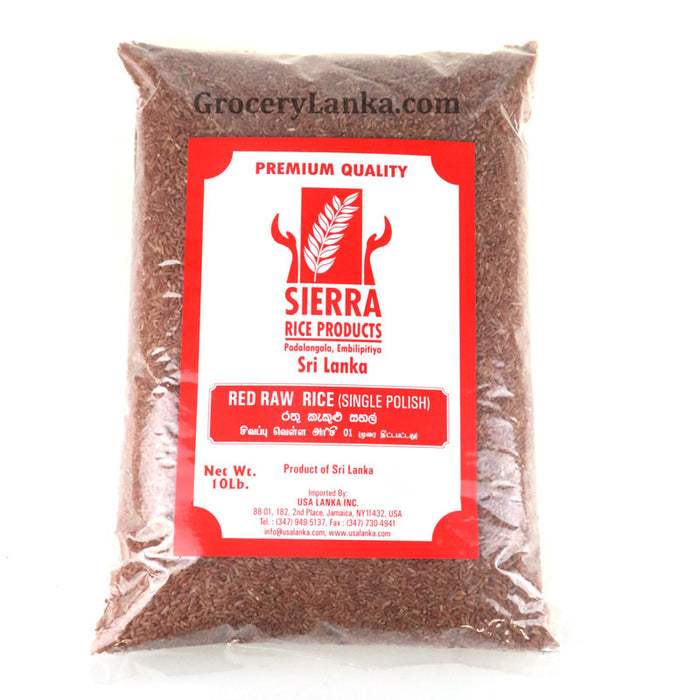 Sierra Red Raw Rice (Single Polish) 10LB