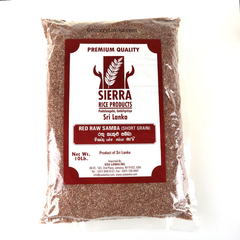 Sierra Red Raw Samba (Short Grain) 10LB — Grocerylanka