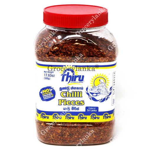 Thiru Red Chilli Pieces (Chili Flakes) 500g - Bottle