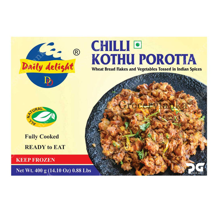 daily Delight Chili Kothu Parotta 400g -Frozen (In-Store Pickup Only / Please order a separate Frozen Shipping Kit in order to ship this item*)