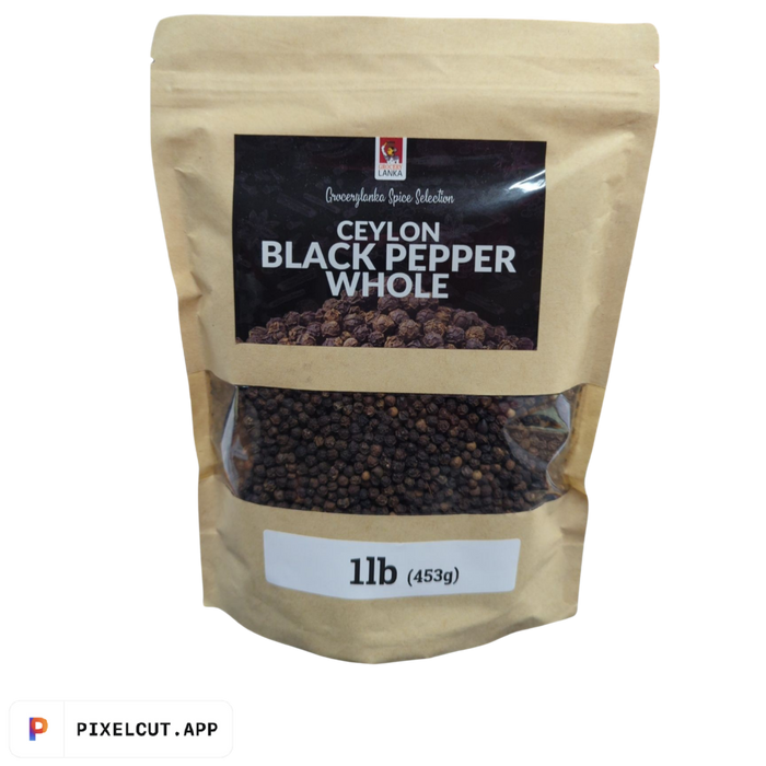 Grocerylanka Black Pepper Whole 1lb (454g) | 100%  Authentic Sri Lankan Product