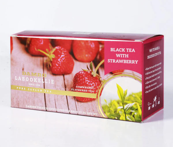 Damro Labookellie Black Tea with Strawberry- 25 Tea Bags