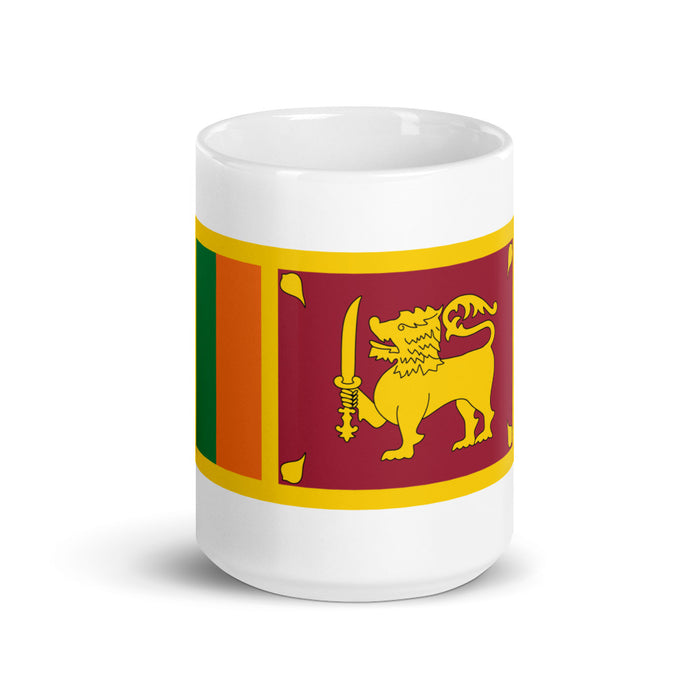 Sri Lankan Flag -  White glossy mug