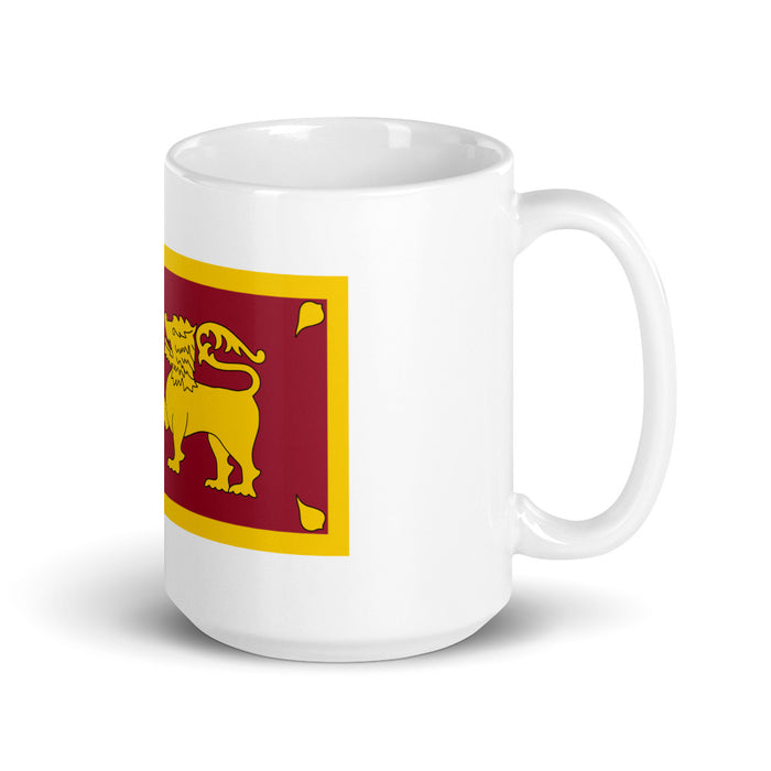 Sri Lankan Flag -  White glossy mug